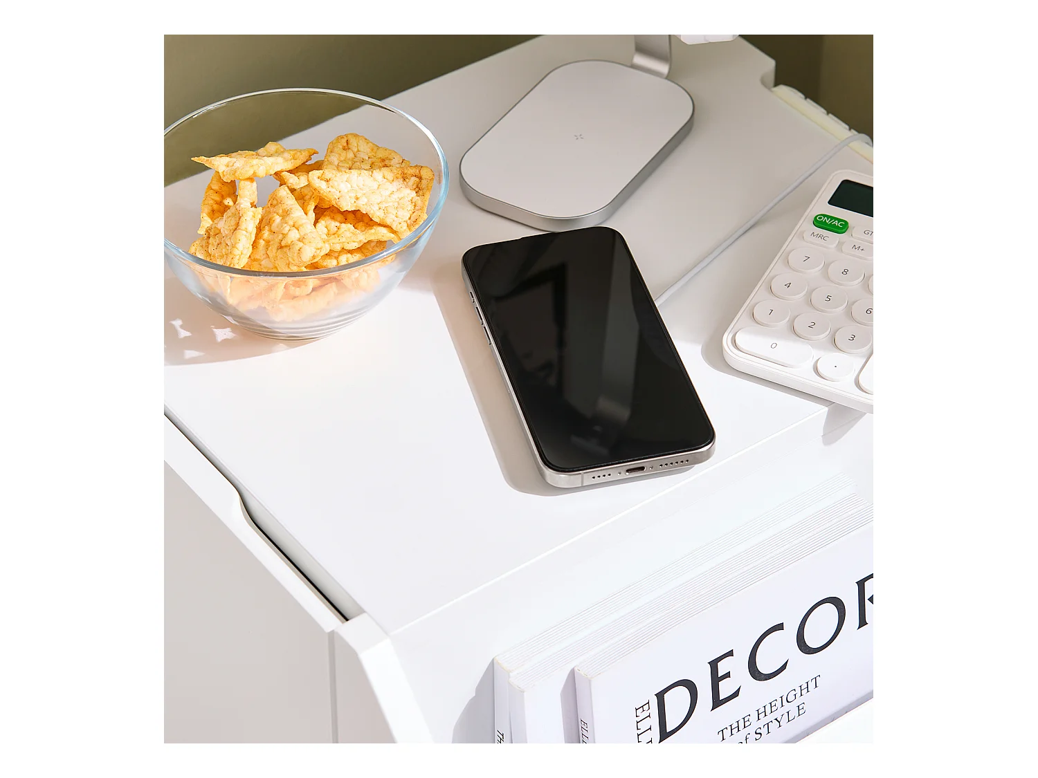 SoBuy FBT136-W Table de Chevet Table de Nuit Bout de Canapé Table d'Appoint Table Téléphone Table de Café Table Basse