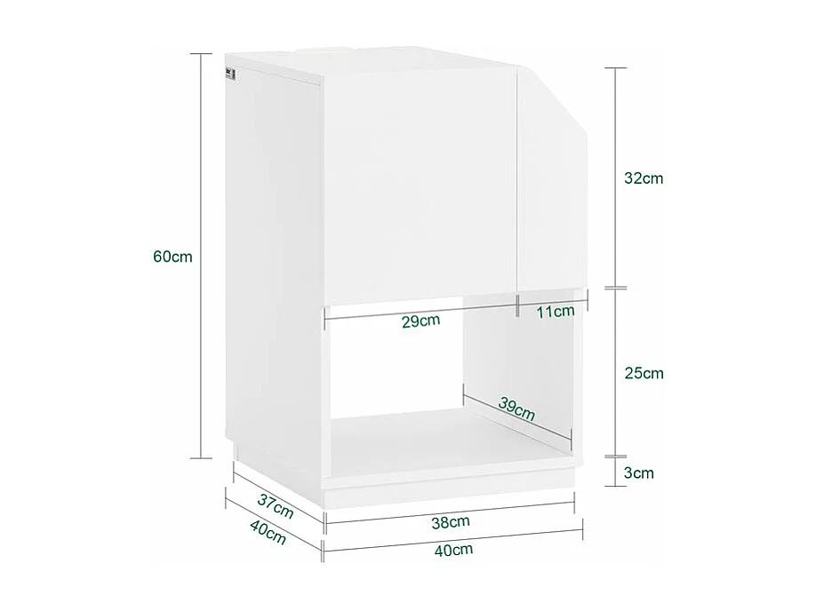 SoBuy FBT136-W Table de Chevet Table de Nuit Bout de Canapé Table d'Appoint Table Téléphone Table de Café Table Basse