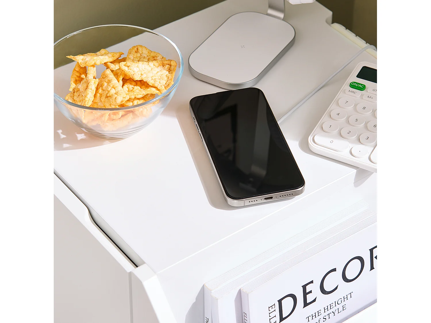 SoBuy FBT136-W Table de Chevet Table de Nuit Bout de Canapé Table d'Appoint Table Téléphone Table de Café Table Basse