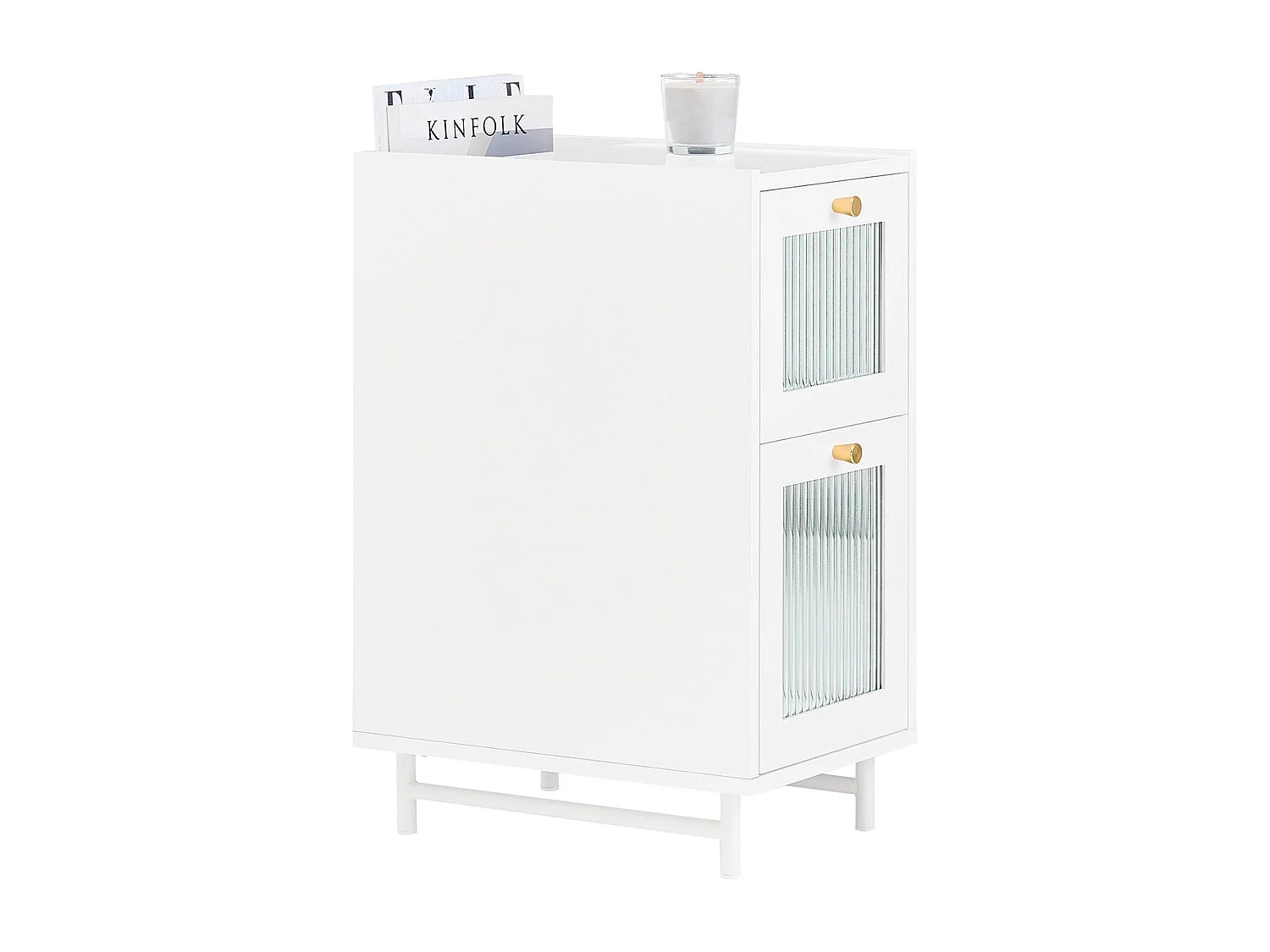 Stolik kawowy z 2 szufladami, stolik nocny FBT139-W