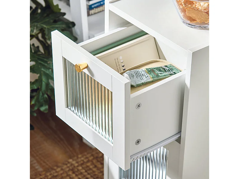 Stolik kawowy z 2 szufladami, stolik nocny FBT139-W