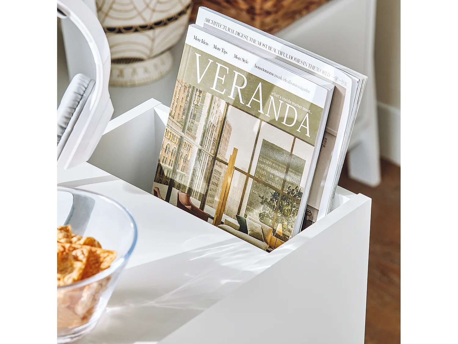 Stolik kawowy z 2 szufladami, stolik nocny FBT139-W