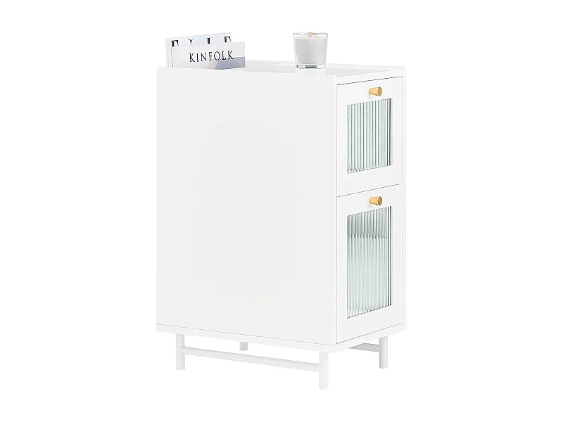 Stolik kawowy z 2 szufladami, stolik nocny FBT139-W