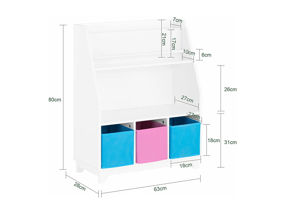 SoBuy Bücherregal kinder KMB34-F
