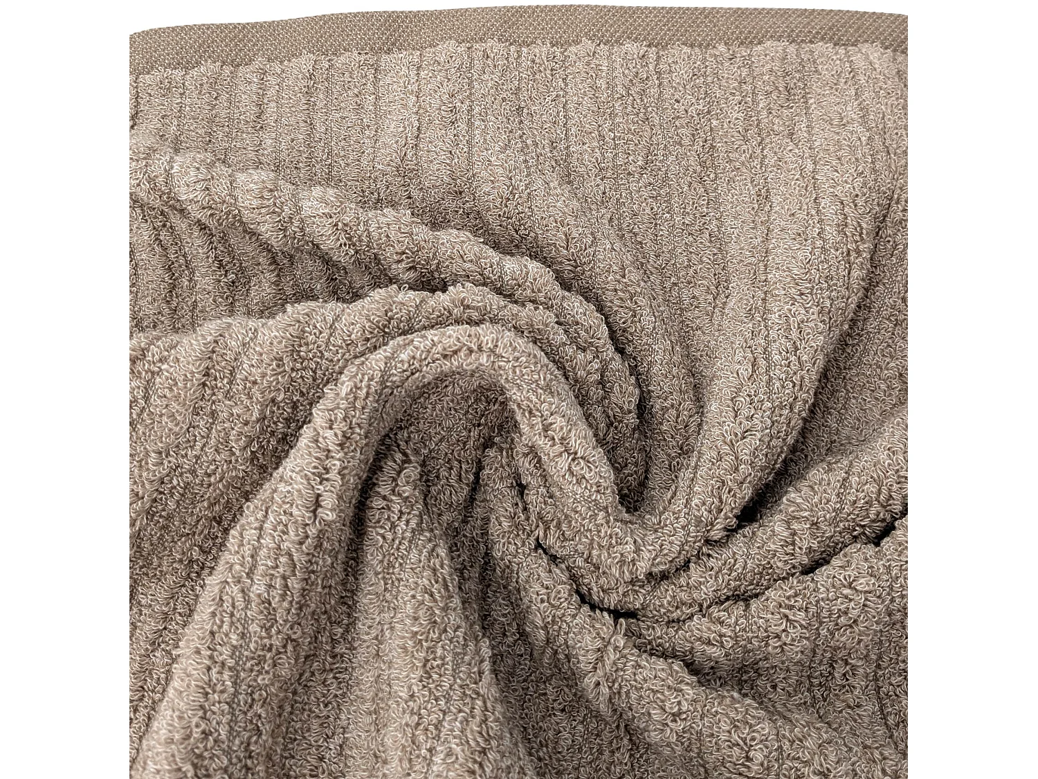 Parure de bain uni coton SPECTRE marron 7 pièces