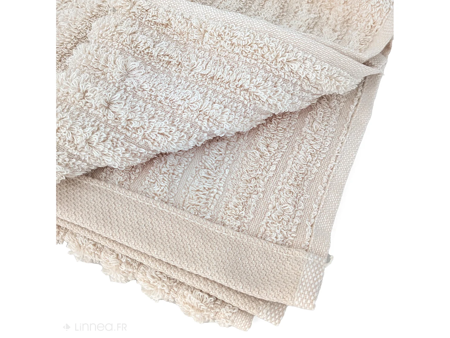 Serviette de toilette uni coton 50x100 cm SPECTRE beige