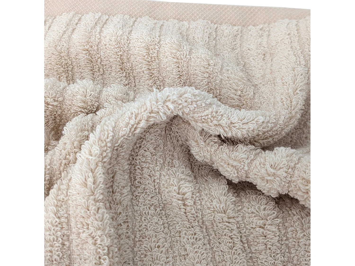 Drap de bain uni coton 100x150 cm SPECTRE beige