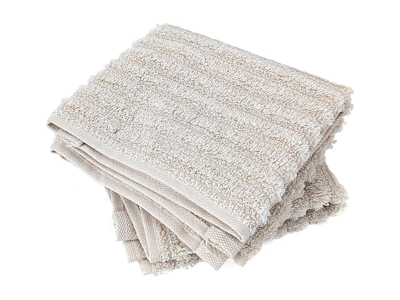 Lot de 2 serviettes invité uni coton 33x50 cm SPECTRE beige