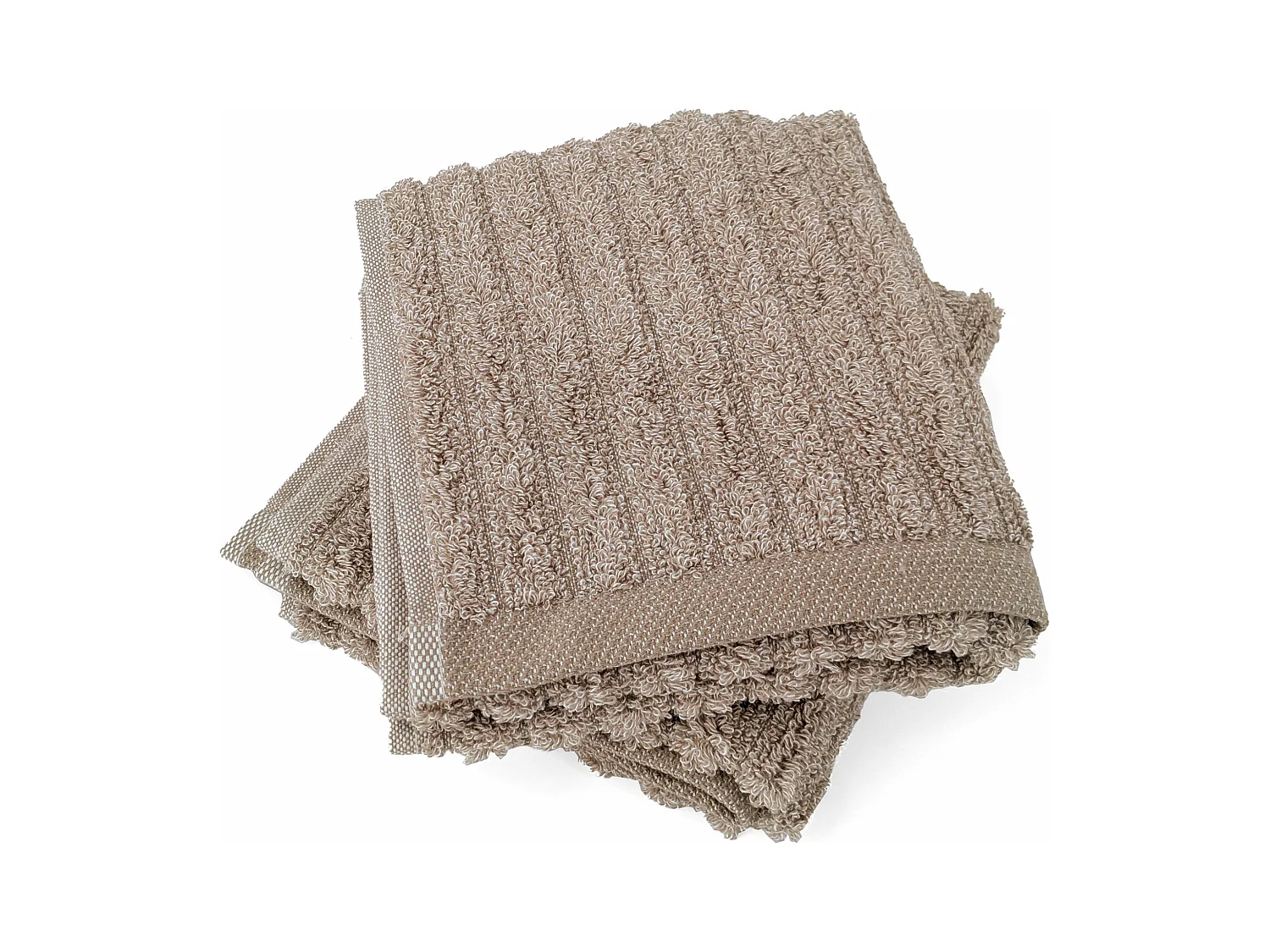Lot de 2 serviettes invité uni coton 33x50 cm SPECTRE marron