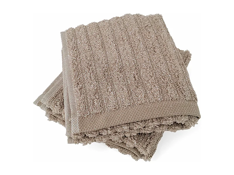 Lot de 2 serviettes invité uni coton 33x50 cm SPECTRE marron