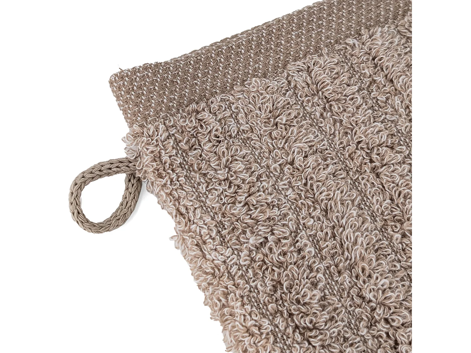 Lot de 2 gants de toilette uni coton 16x21 cm SPECTRE marron