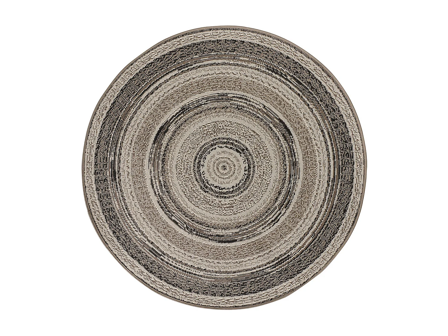 Rundteppich - Indoor-Outdoor - grau - 120x120 cm - VERDI