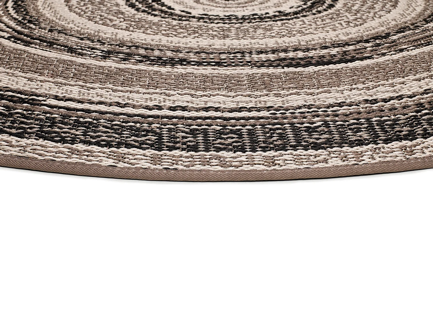 Rundteppich - Indoor-Outdoor - grau - 120x120 cm - VERDI