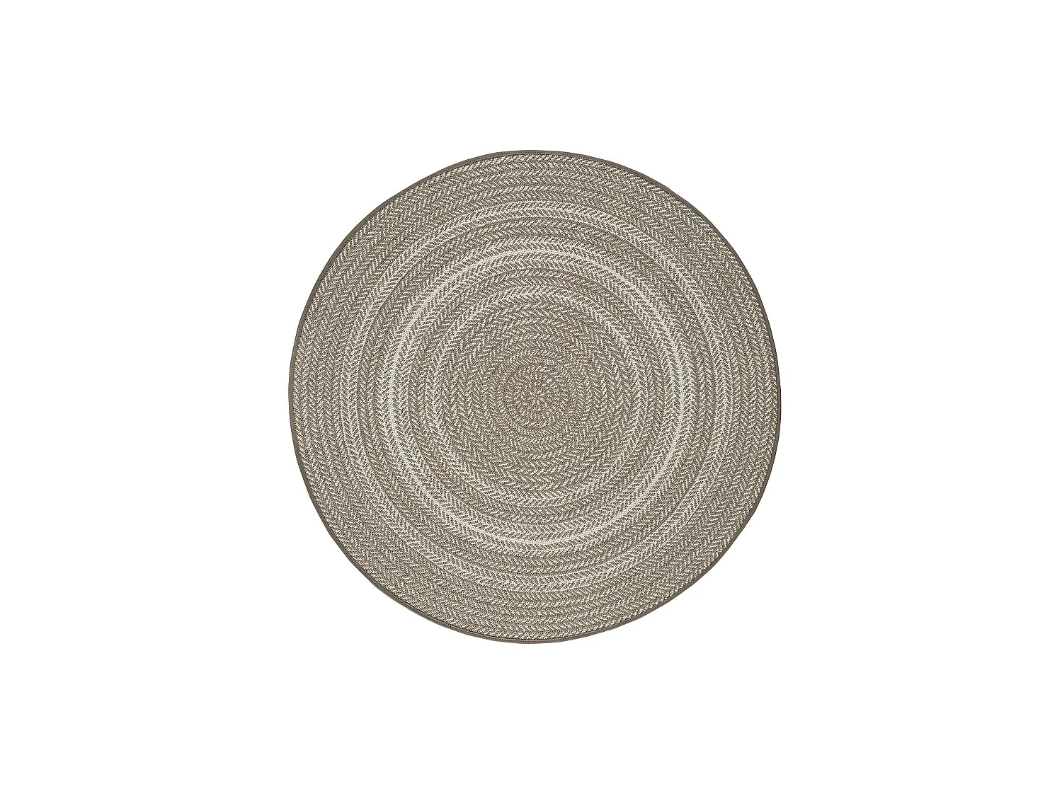 Tapis extérieur rond - intérieur-extérieur - lin - diam.120 cm - SILVANA