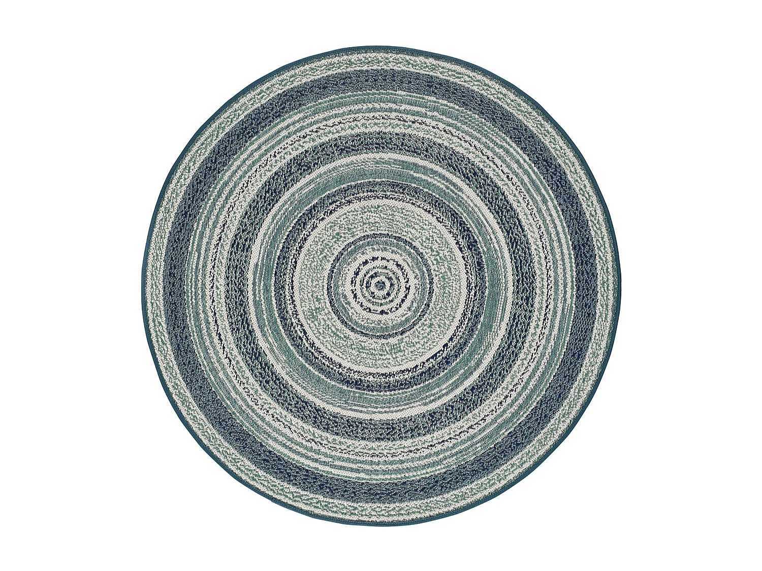 Rundteppich - Indoor-Outdoor - blau - 120x120 cm - VERDI