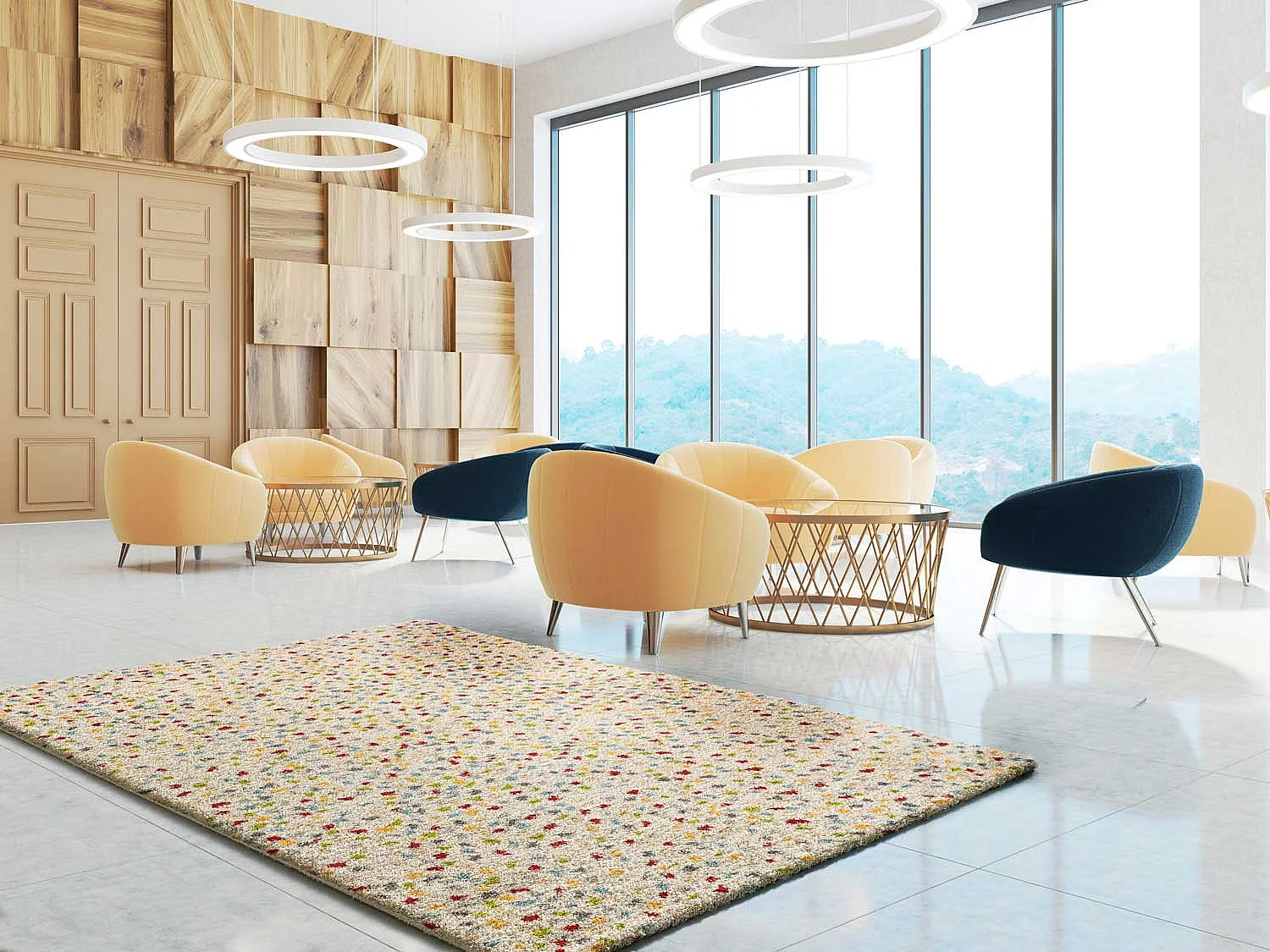 Tapete interior - étnico - multicolorido - 80 x 150 cm - KASBAH