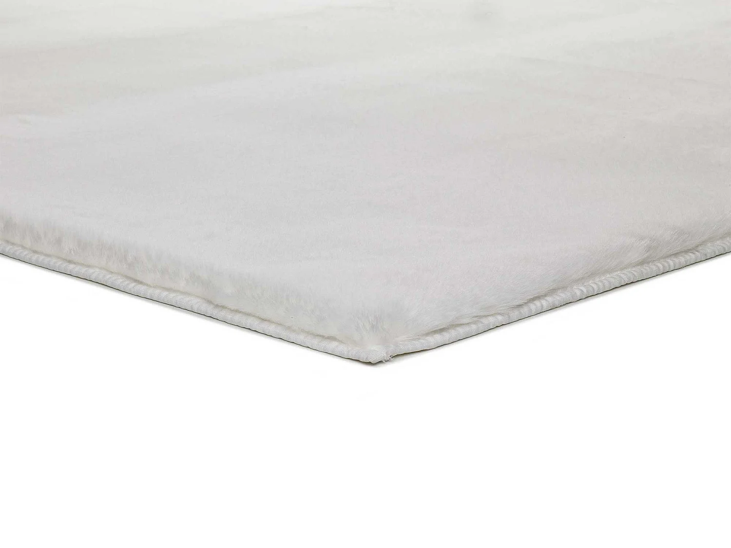 Tapis intérieur - shaggy uni - blanc - 120 x 180 cm - FOX