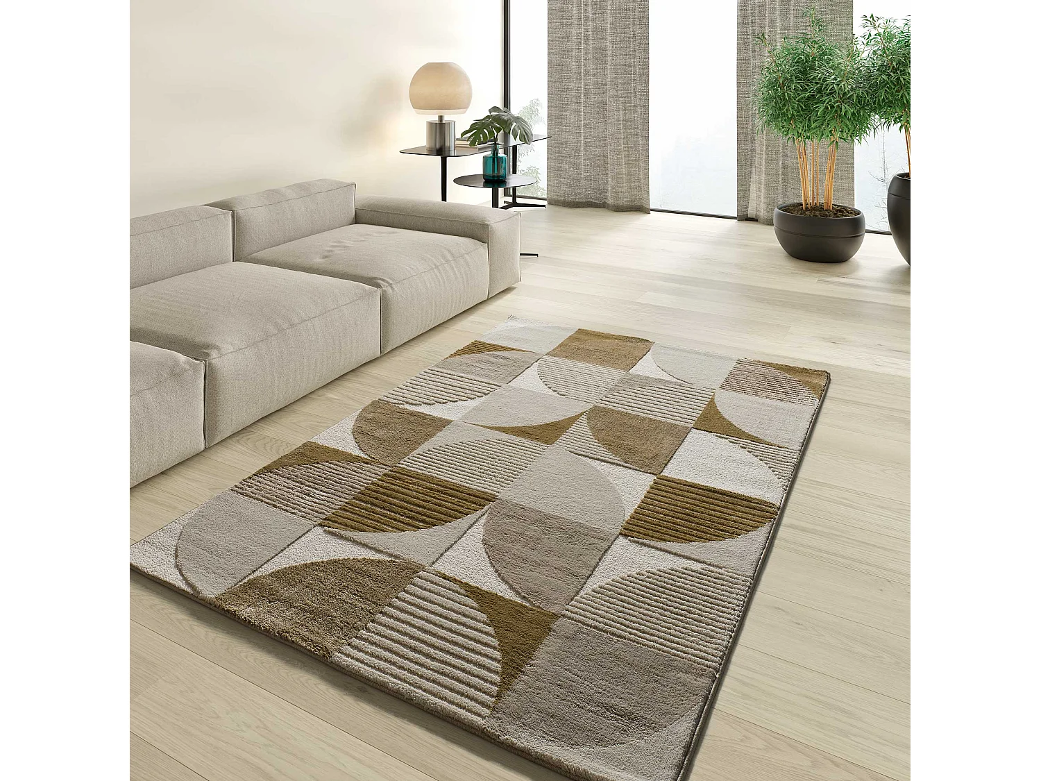 Tapis intérieur - géométrique - multicolore - 140 x 200 cm - MELFI