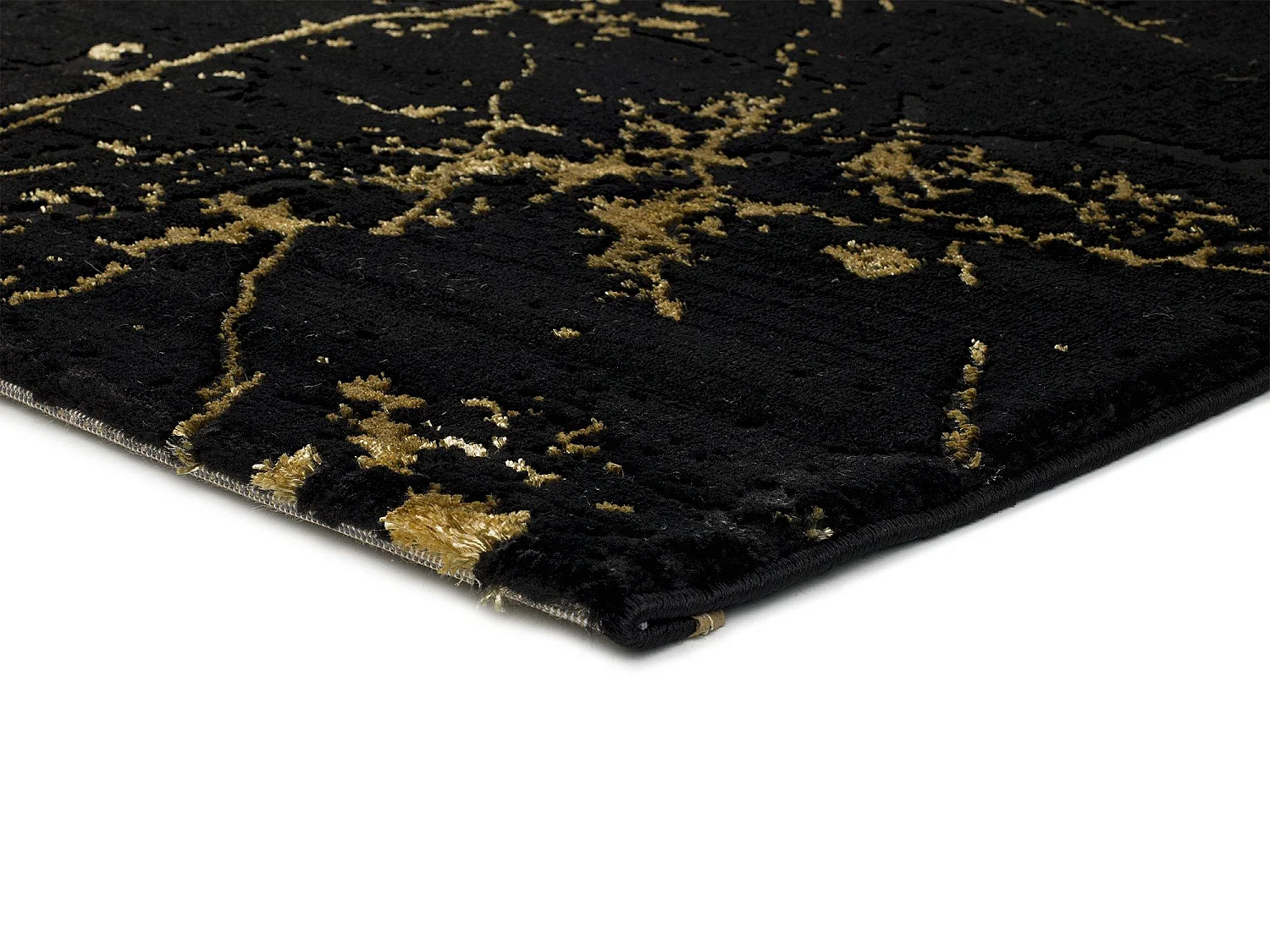 Tappeto interno - astratto - nero - 60 x 120 cm - GOLD