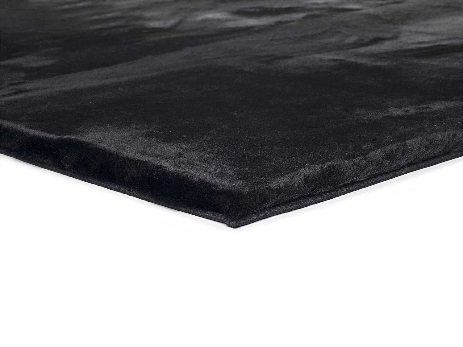 Tapis intérieur - shaggy uni - noir - 160 x 230 cm - FOX