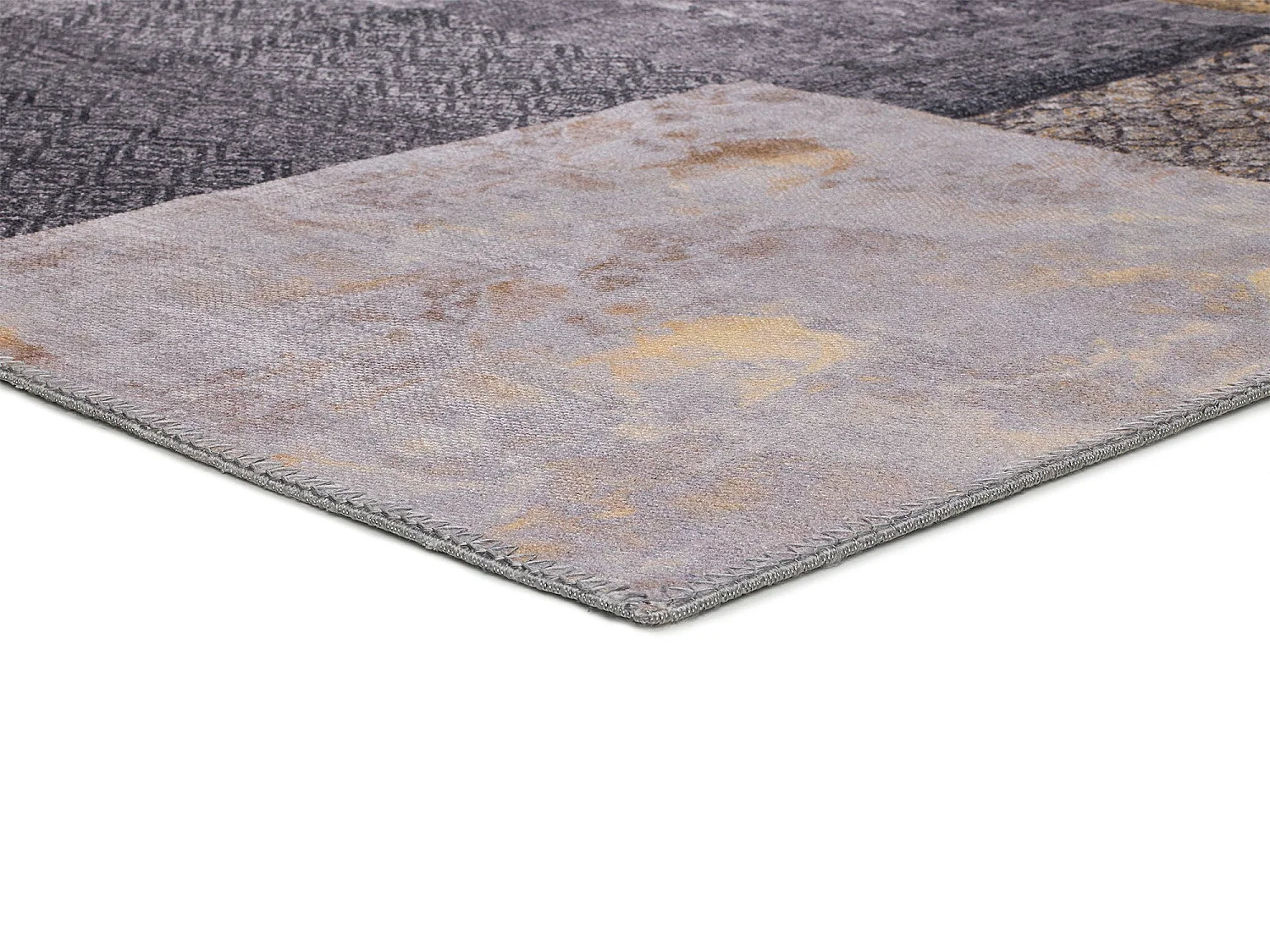 Kurzflorteppich - abstrakt - grau - 120x170 cm - NEILA