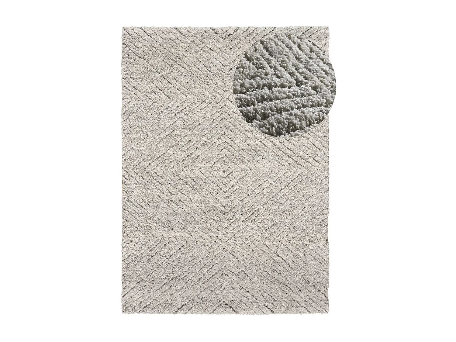 Hochflorteppich - shaggy - silber - 120x170 cm - ATESA