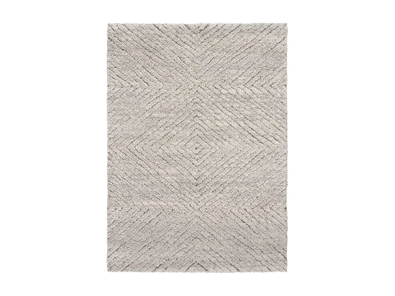 Hochflorteppich - shaggy - silber - 120x170 cm - ATESA