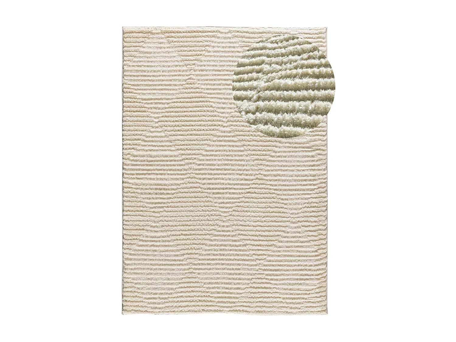 Hochflorteppich - skandinavisch - creme - 160x230 cm - LIMA