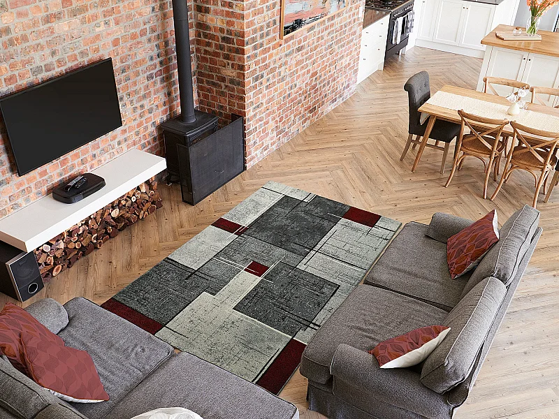 Tapis intérieur - moderne - gris - 120 x 170 cm - DREAMS