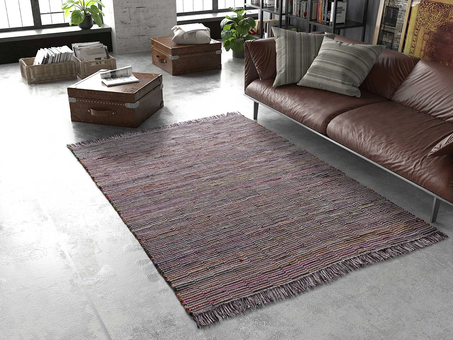 Tapis intérieur - ethnique - multicolore - 120 x 160 cm - RECRAFT