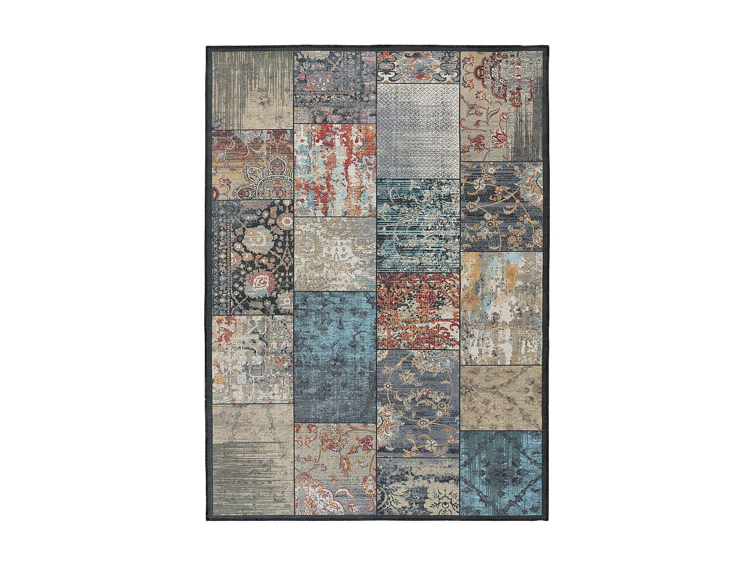 Tapis intérieur - abstrait - multicolore - 140 x 200 cm - NEILA