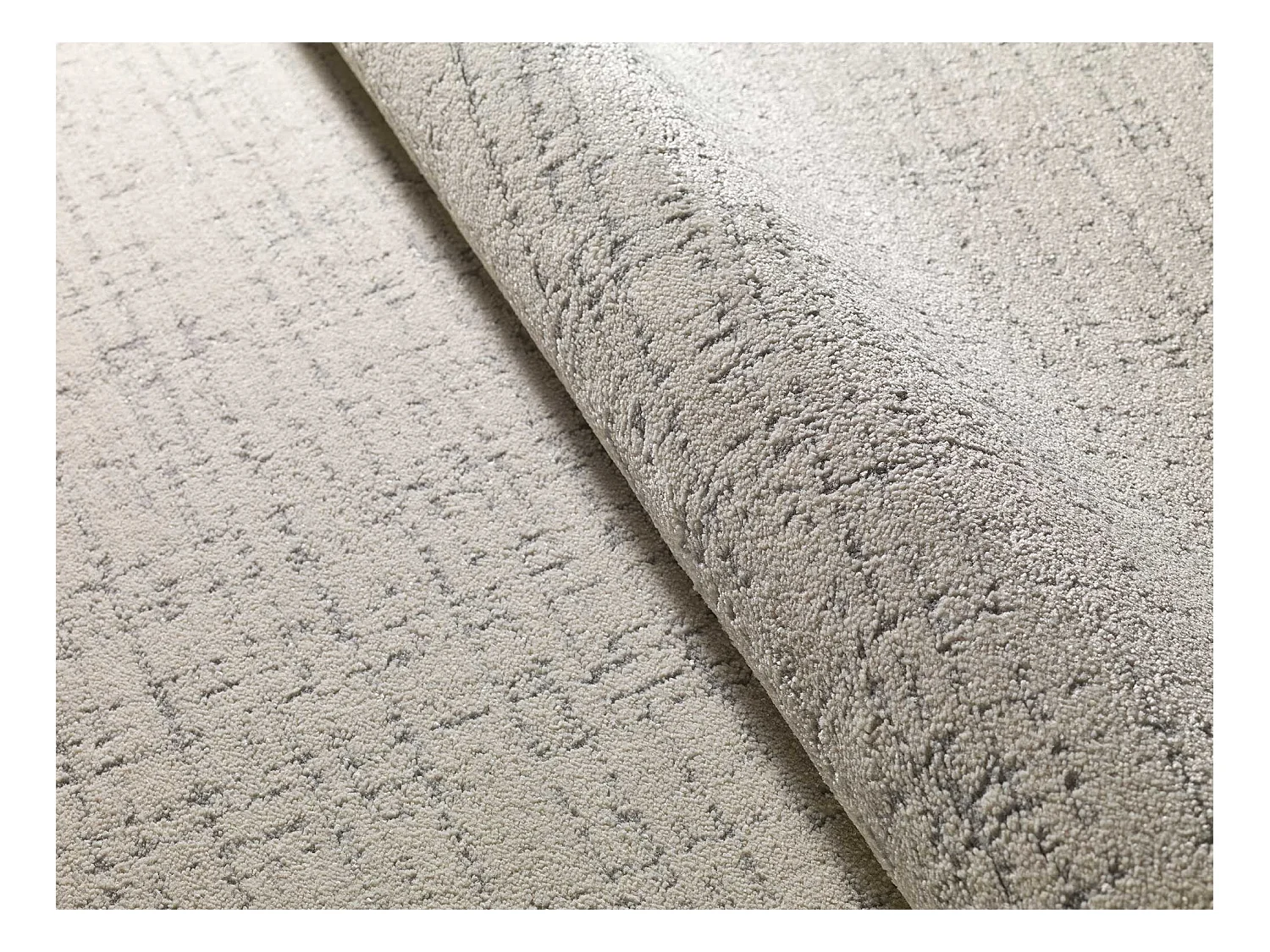 Laagpolig tapijt - abstract - crème - 80x150 cm - HL-NATURAL