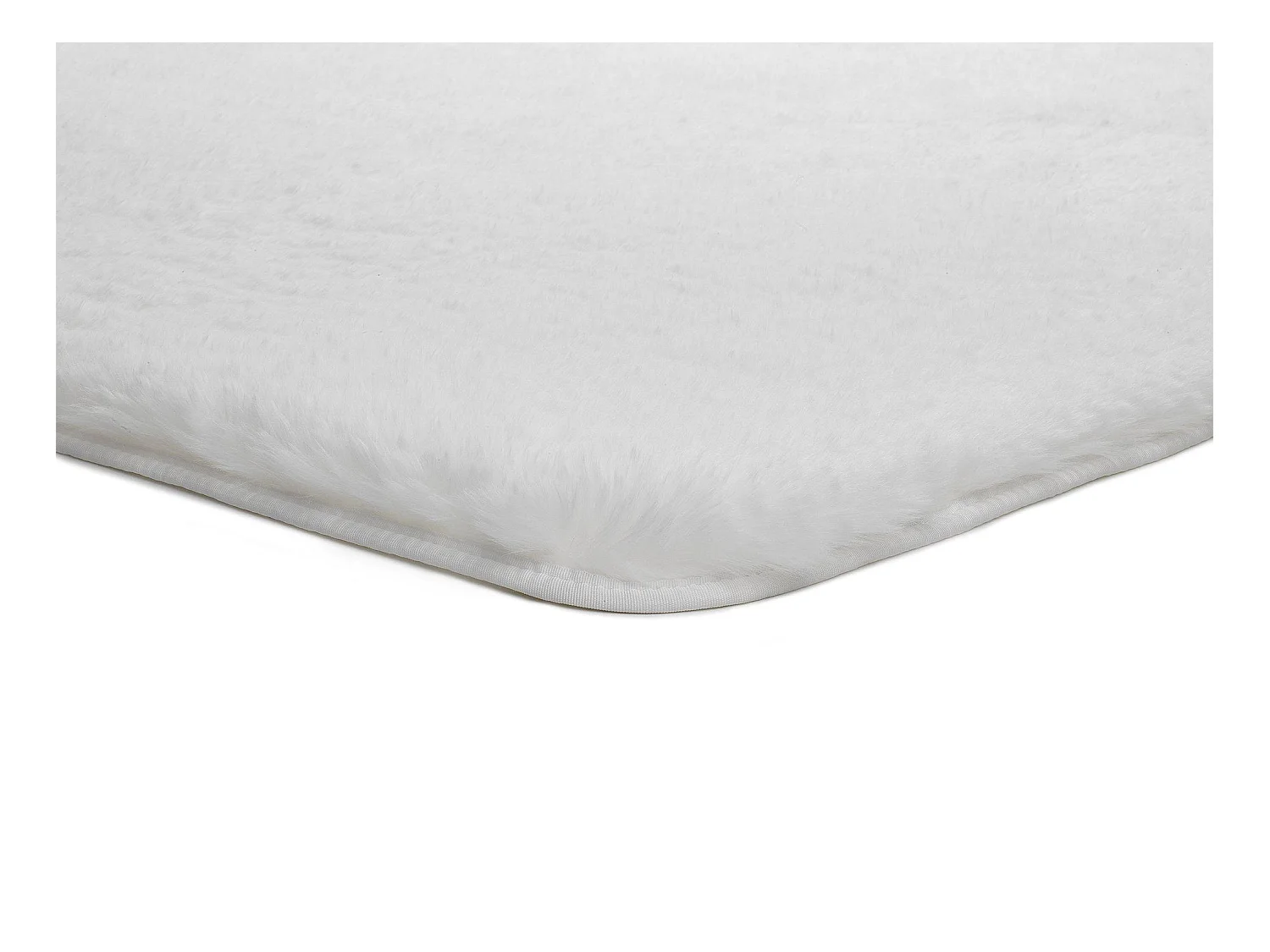 Hochflorteppich - einfarbig shaggy - weiß - 80x150 cm - ALPACA