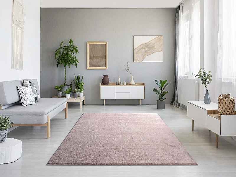 Tapis intérieur - uni - rose - 200 x 290 cm - MONTANA