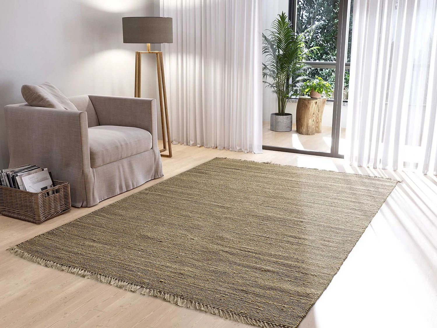Tapis intérieur - naturel - naturel - 120 x 170 cm - NAKO