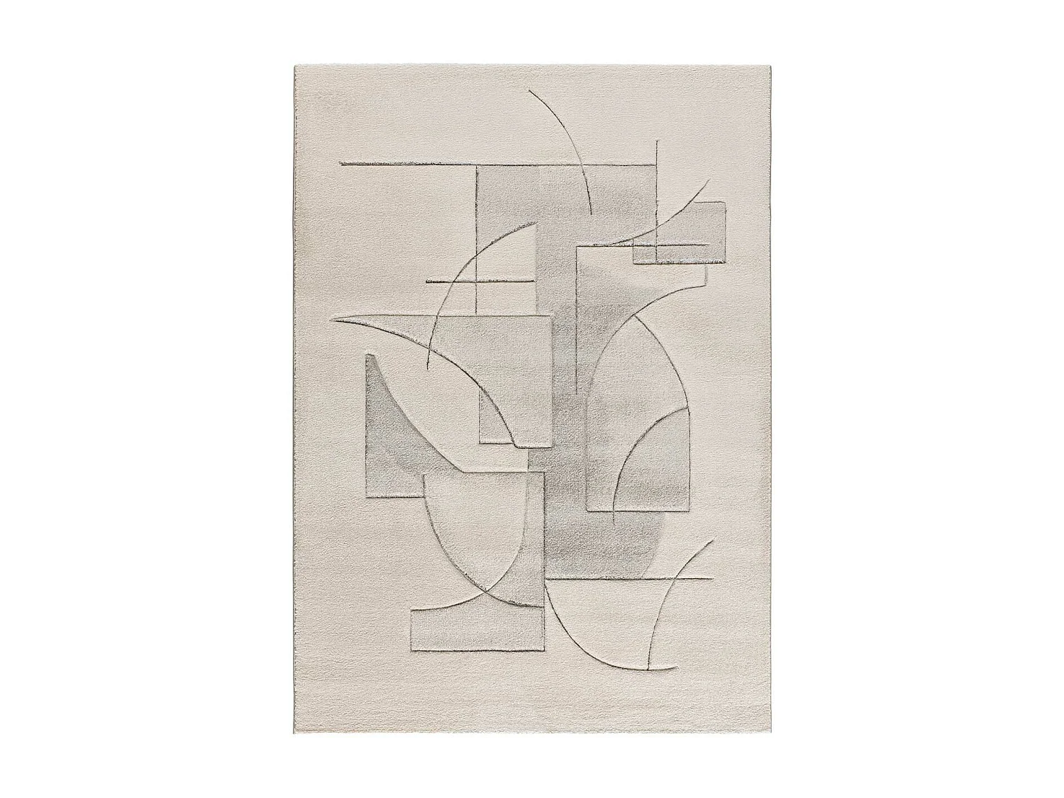 Kurzflorteppiche - geometrisch - creme - 160x230 cm - LENA