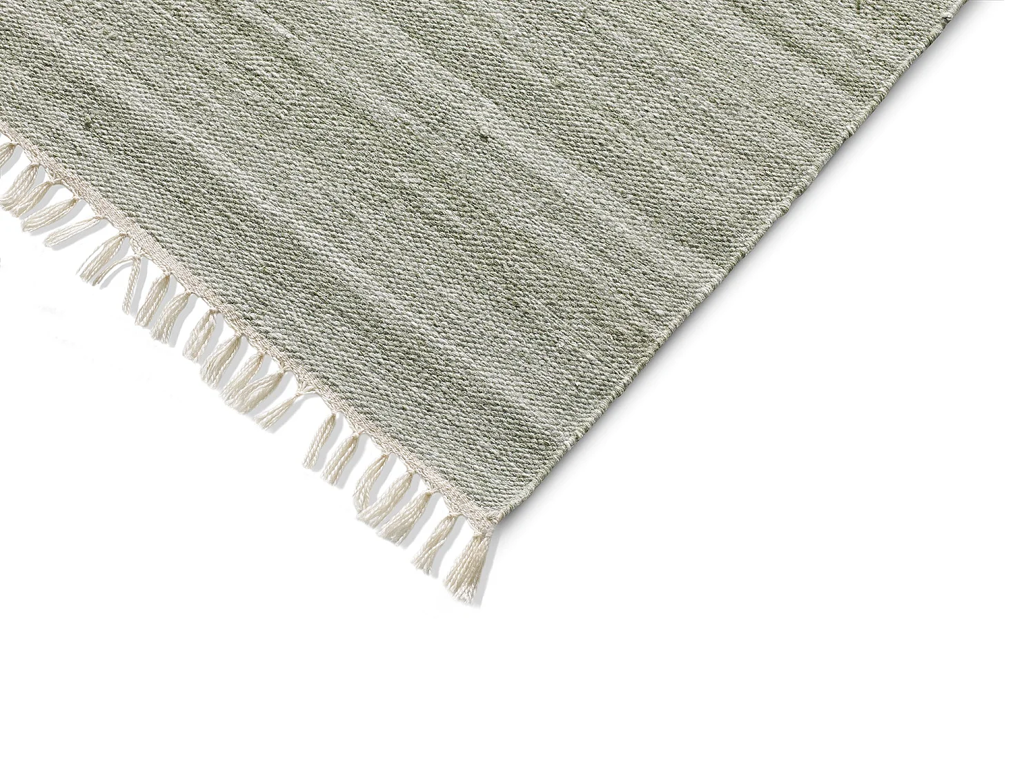 Tapis intérieur - uni - vert - 80 x 150 cm - ECO-DHURRIE