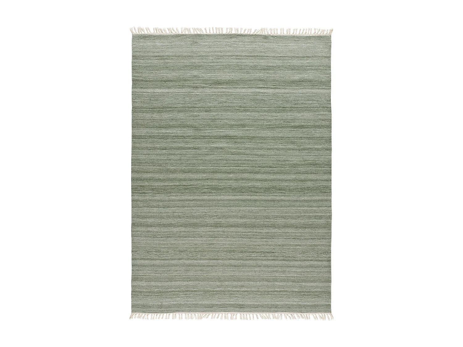 Tapis intérieur - uni - vert - 80 x 150 cm - ECO-DHURRIE