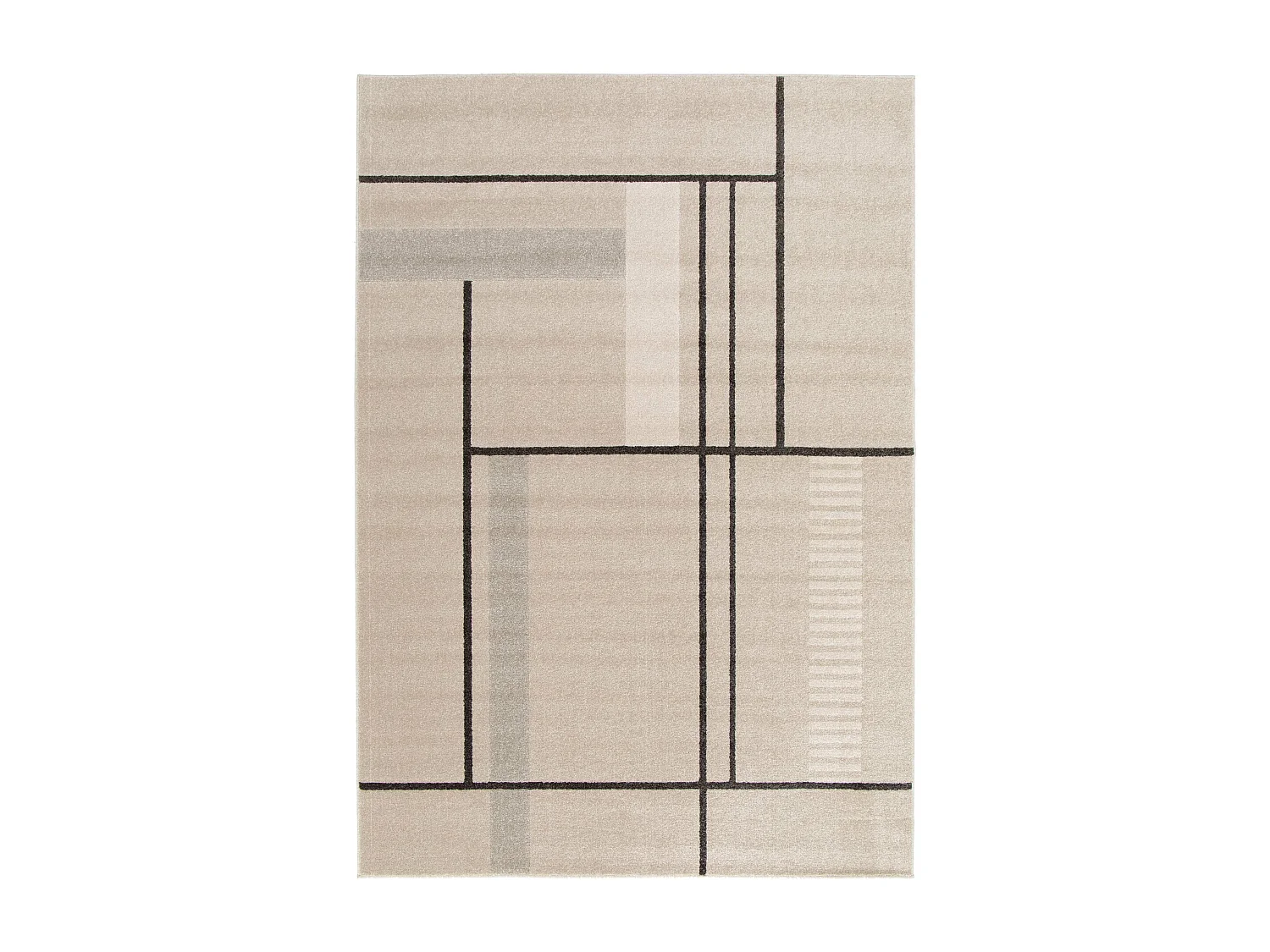 Alfombra interior  - geométrico - beige - 120 x 170 cm - DOMUS