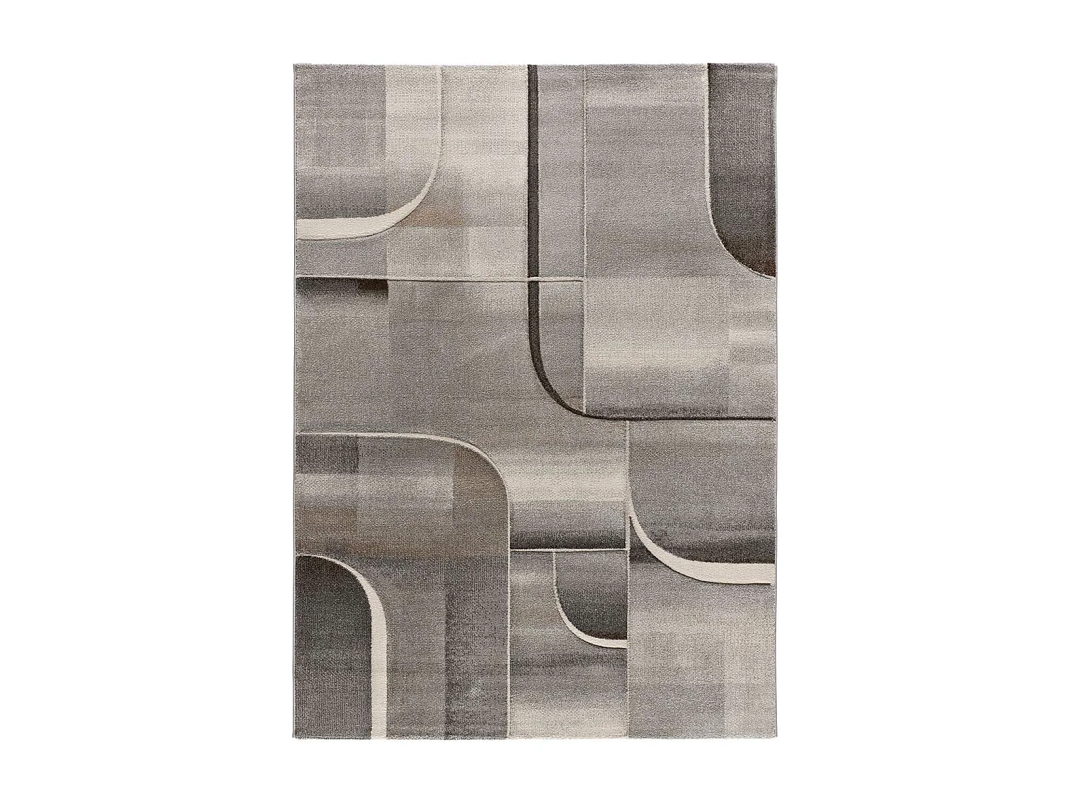 Kurzflorteppiche - abstrakt - grau - 140x200 cm - MEDEL