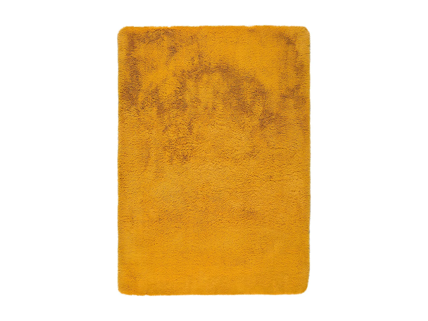 Tapis intérieur - shaggy uni - moutarde - 60 x 100 cm - ALPACA