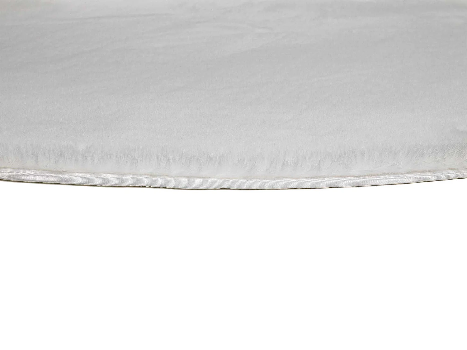 Tapis intérieur rond - shaggy uni - blanc - diam.120 cm - FOX