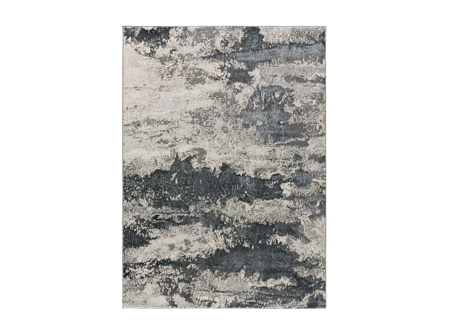 Kurzflorteppich - abstrakt - grau - 160x230 cm - AGATA