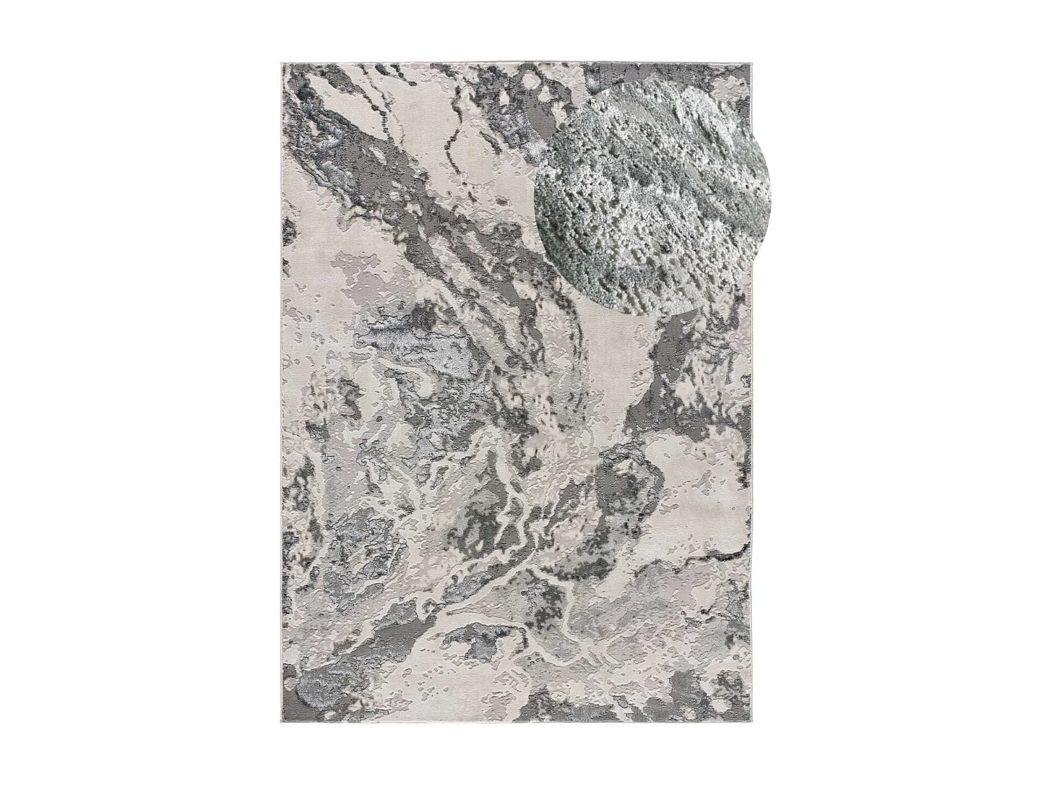 Tapis intérieur - abstrait - gris - 80 x 150 cm - AGATA