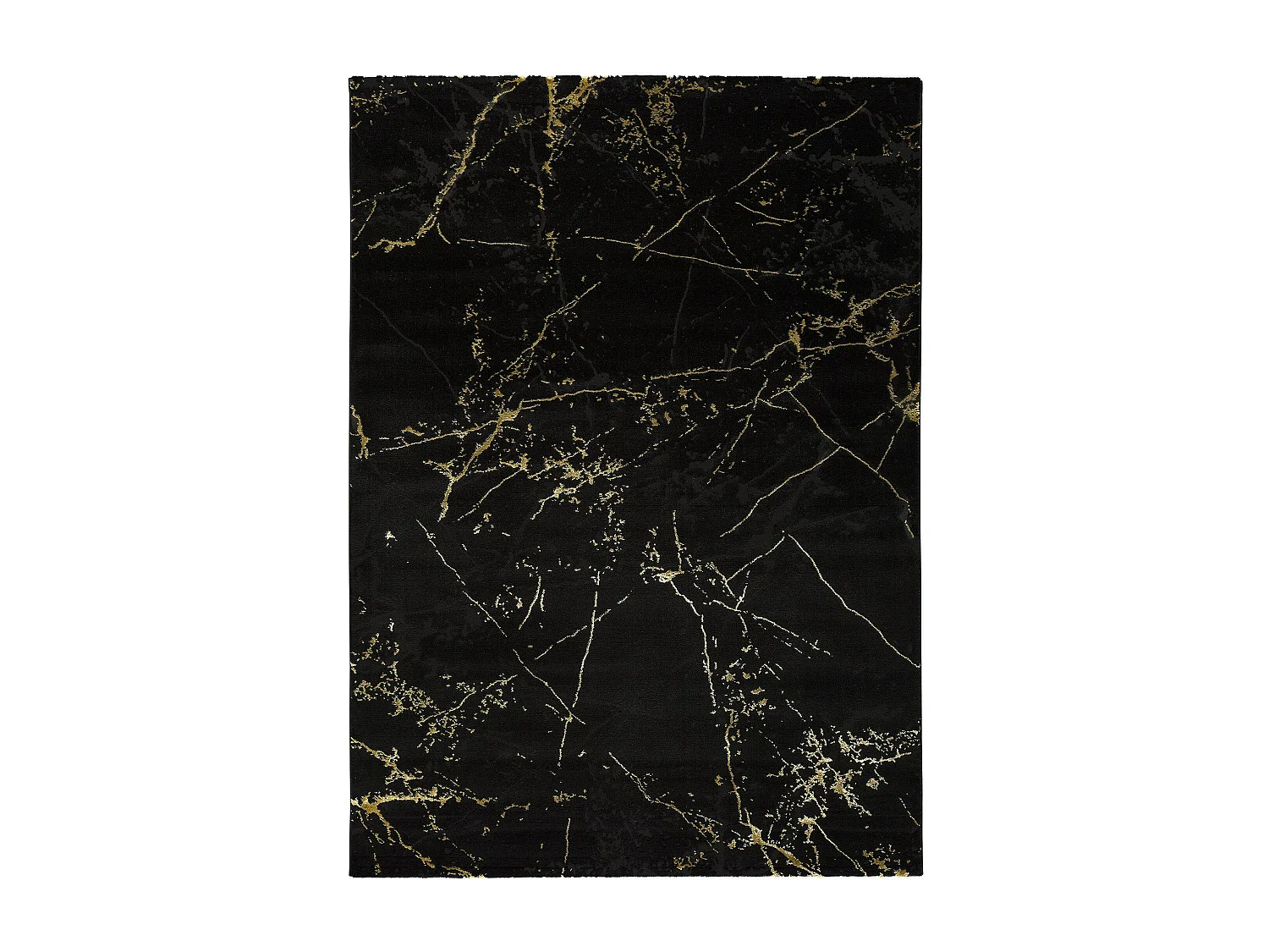 Tapis intérieur - abstrait - noir - 80 x 150 cm - GOLD