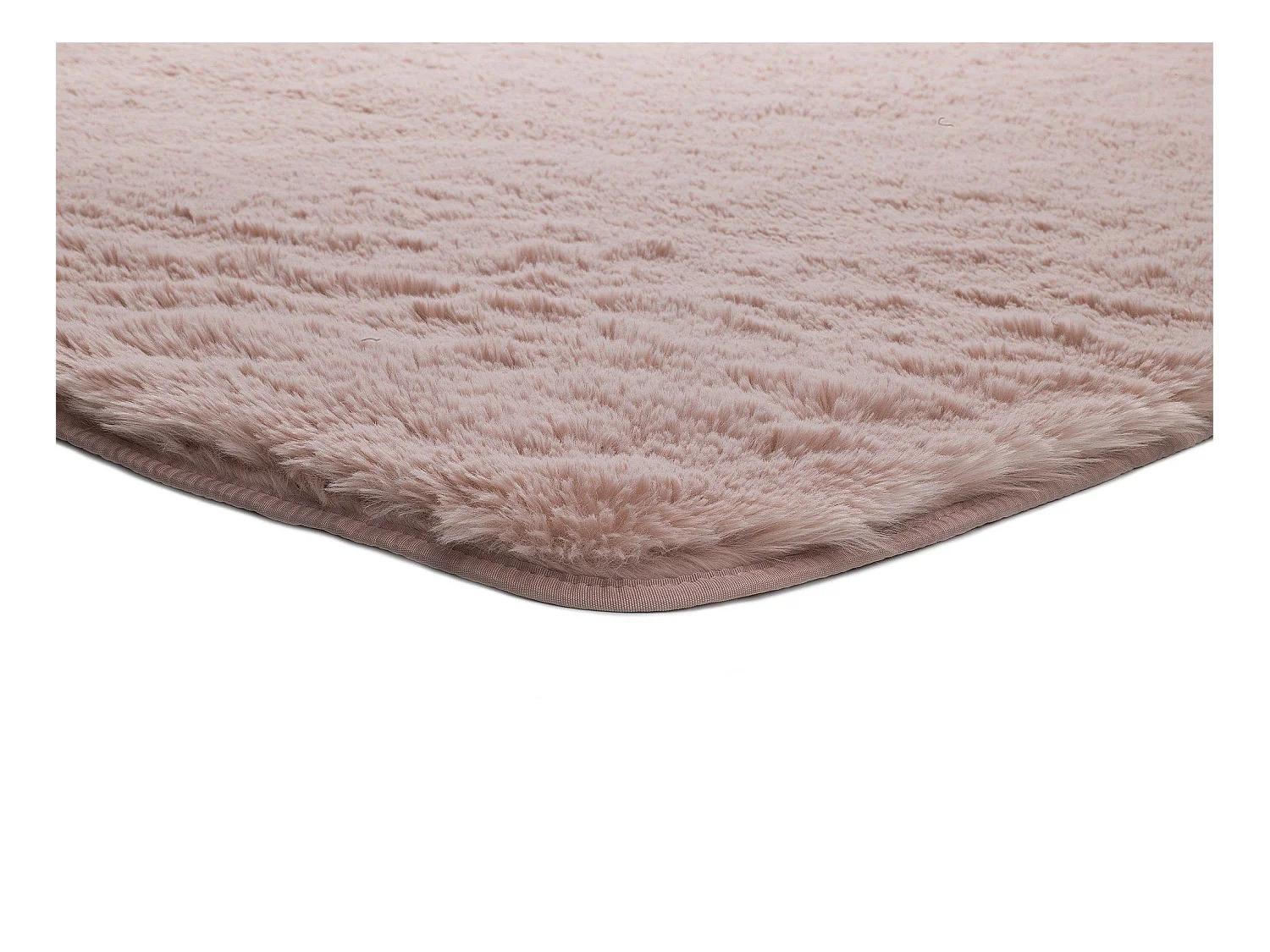 Hochflorteppich - einfarbig shaggy - schminken - 200x290 cm - ALPACA