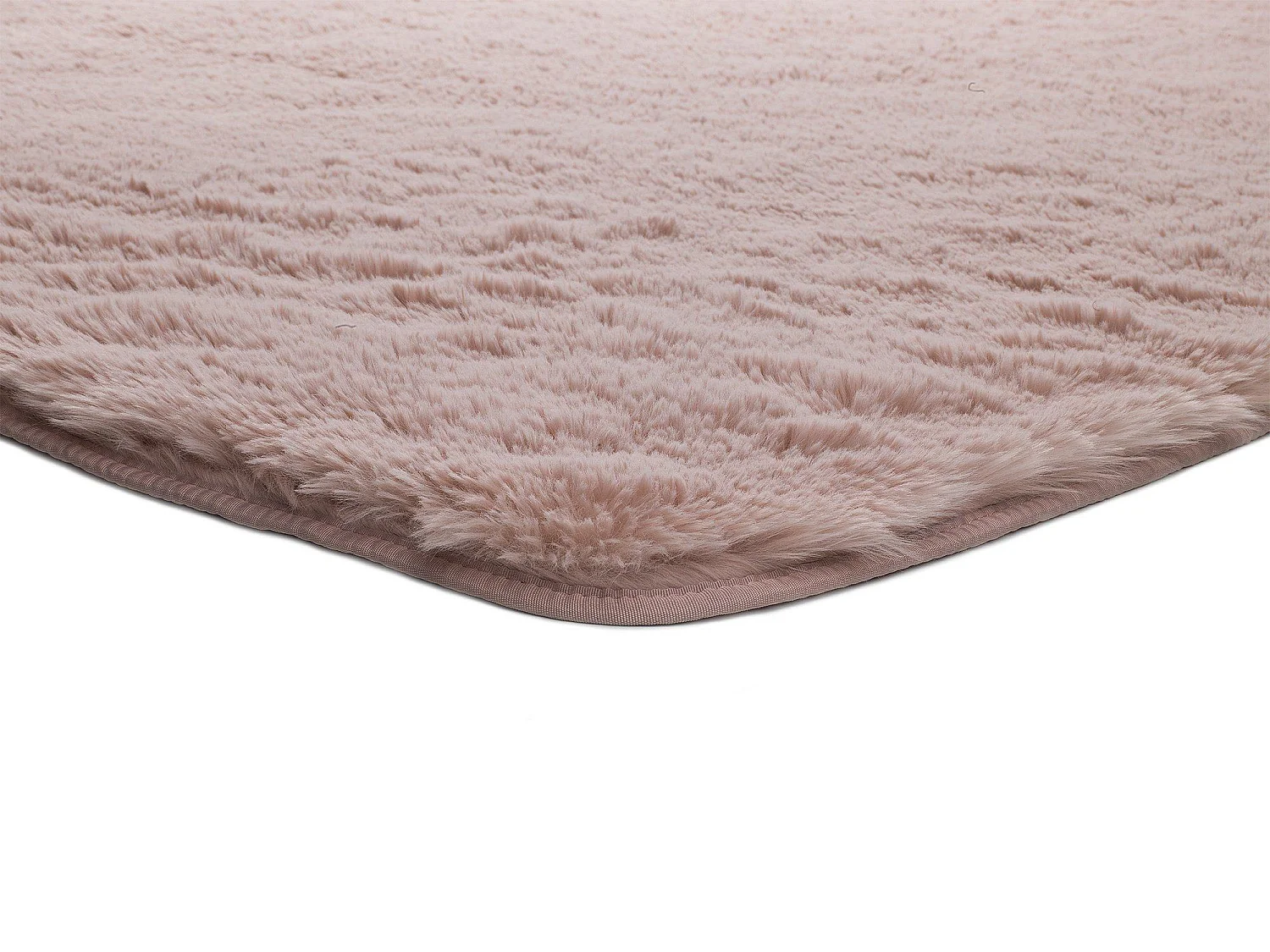 Tapis intérieur - shaggy uni - rose poudré - 200 x 290 cm - ALPACA