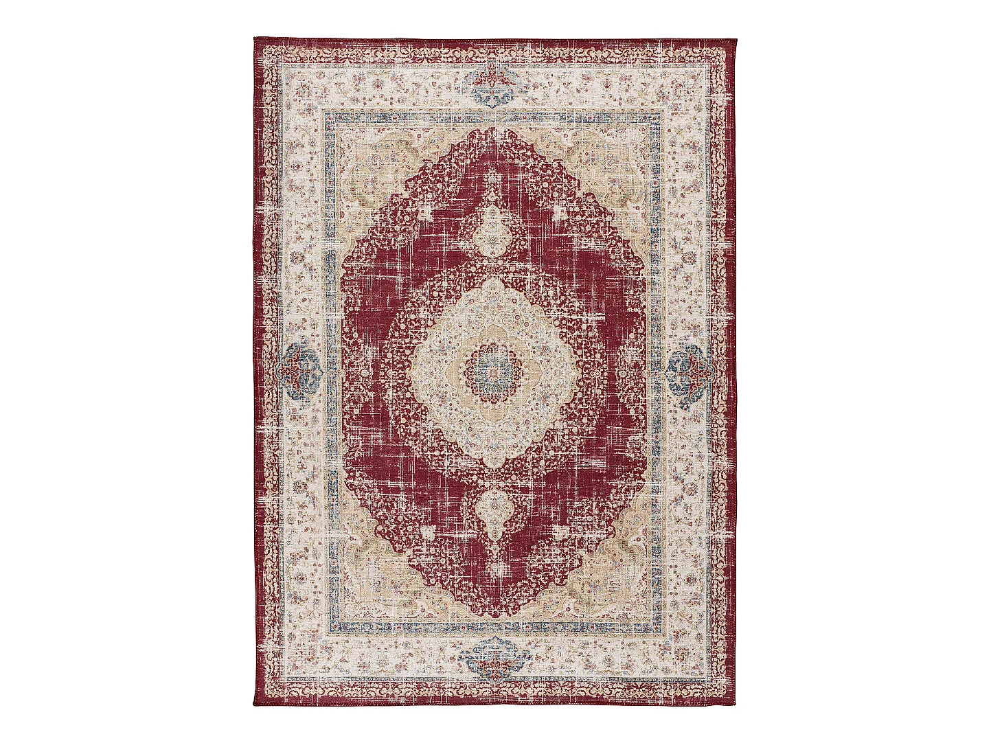Laagpolig tapijt - vintage - rood - 160x230 cm - NEILA