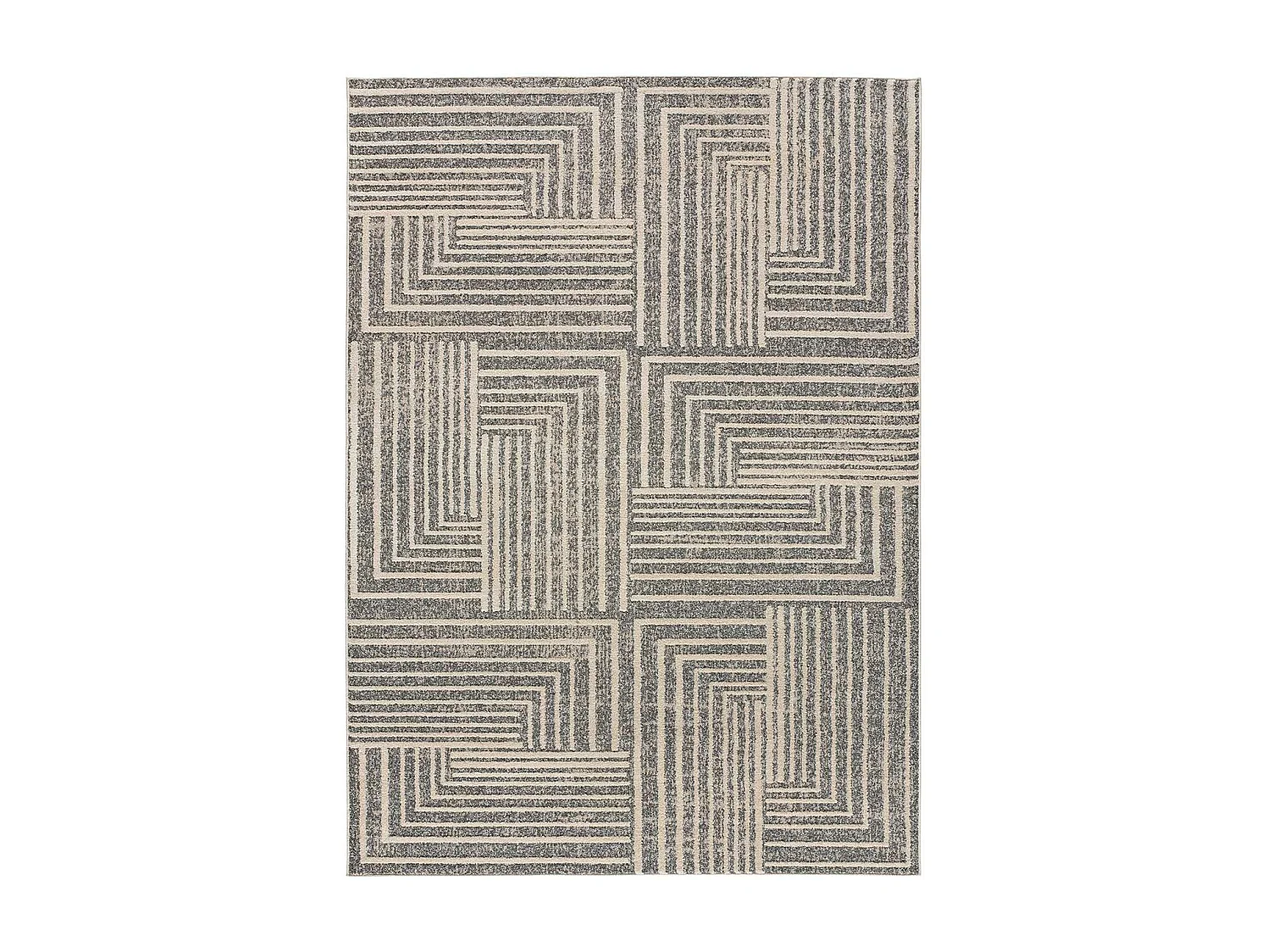 Tapete interior - geométrico - cinzento - 80 x 150 cm - PAULA