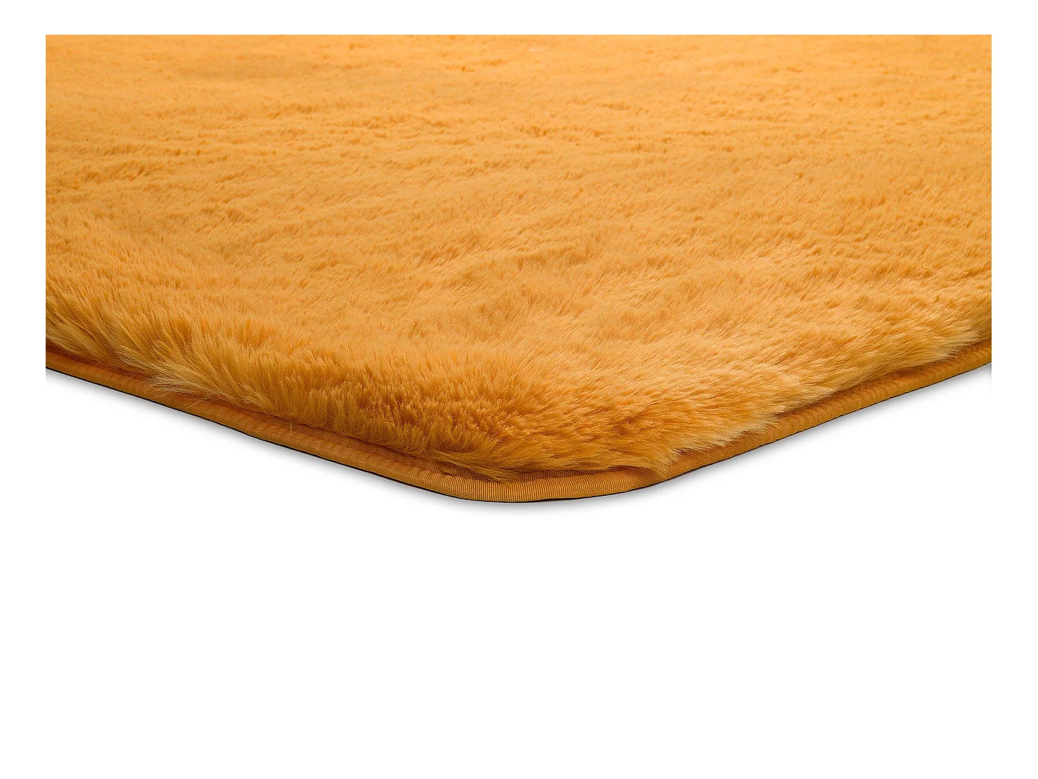 Hochflorteppich - einfarbig shaggy - senf - 160x230 cm - ALPACA